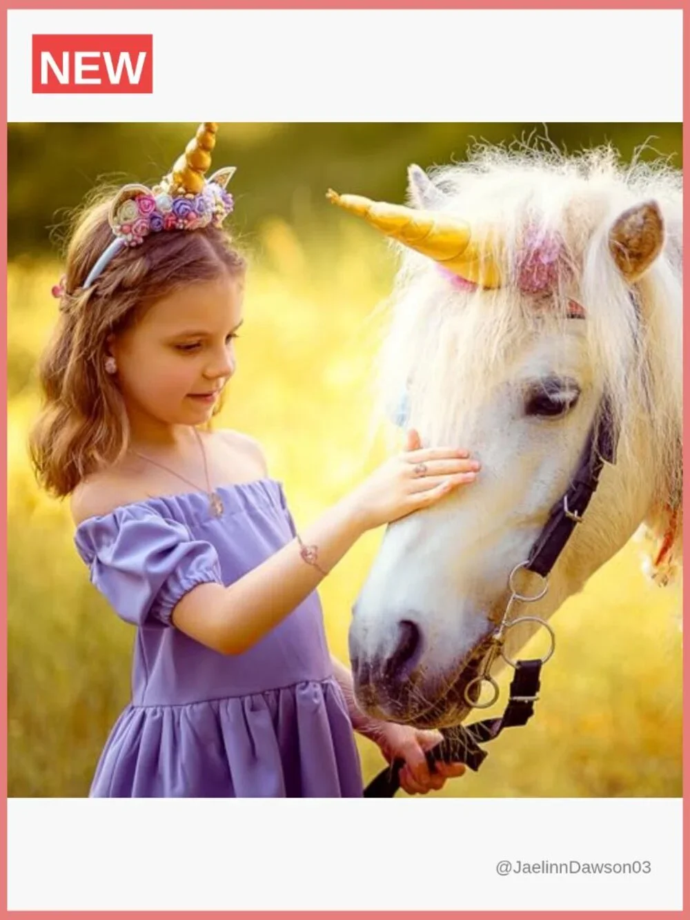 Girls Unicorn Axolotl Jewelry Set - Necklace Bracelet Ring Earrings